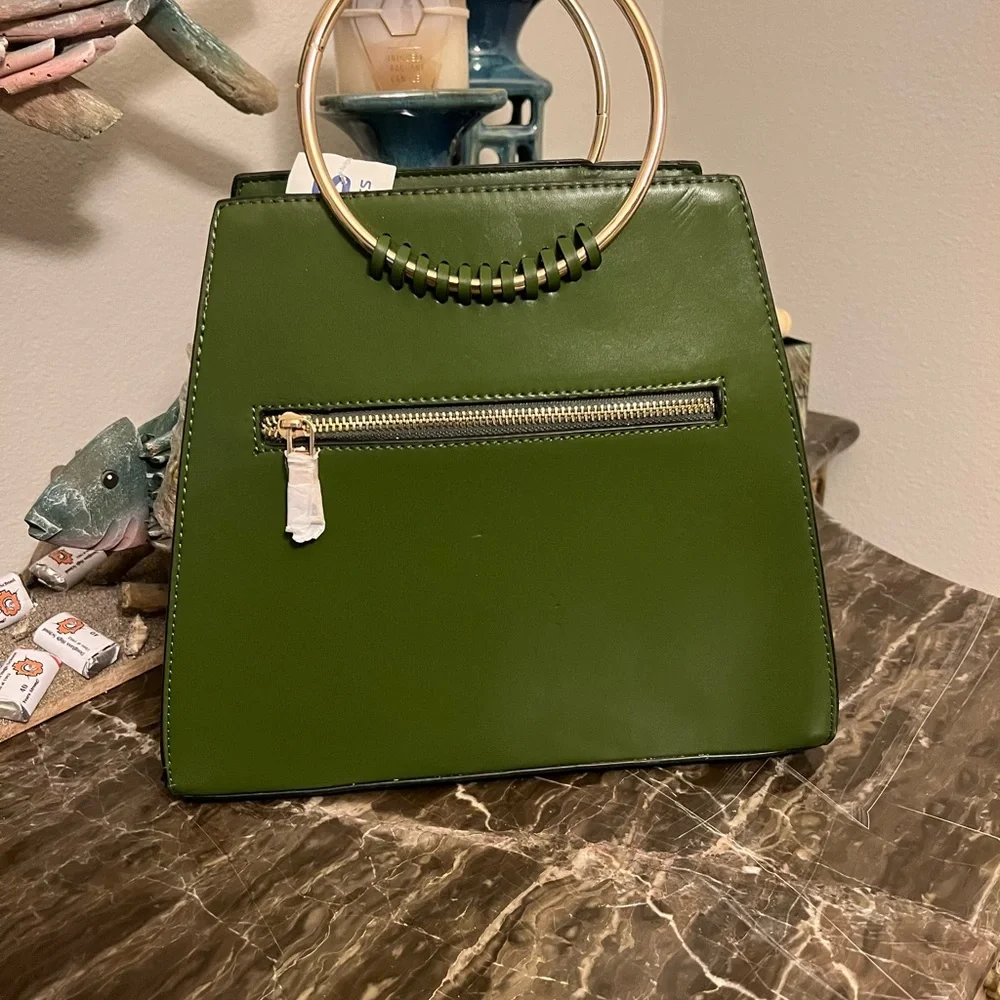 NWT Isabelle Vegan Ash-Green Handbag - Picture 2 of 5